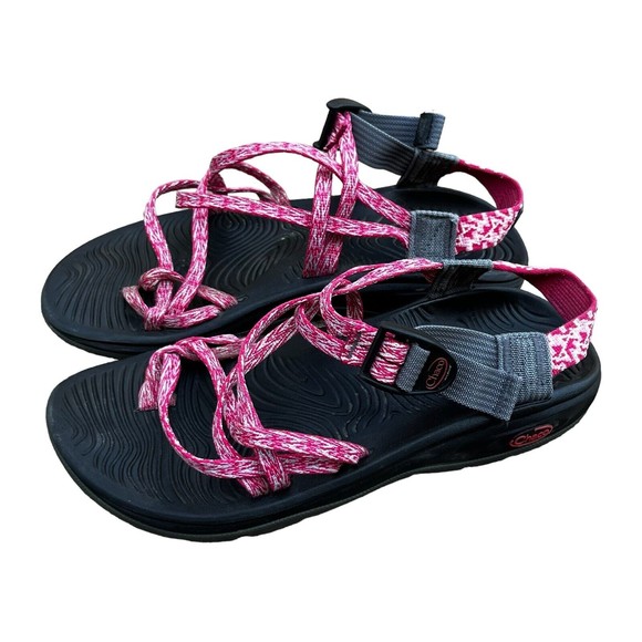Chaco Shoes - Chaco ZX/2 Classic Adjustable Strappy Sandals Womens 8 Pink Blk Outdoors Hiking